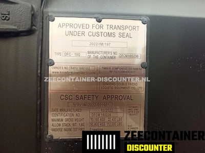 10ft Zeecontainer (Dry Van) – RAL 9005 Zwart – Nieuw (CSC) Zeecontainer Discounter