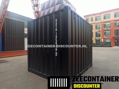 10ft Zeecontainer (Dry Van) – RAL 9005 Zwart – Nieuw (CSC) Zeecontainer Discounter
