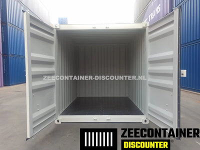 10ft Zeecontainer (Dry Van) – RAL 9010 Wit – Nieuw (CSC) Zeecontainer Discounter