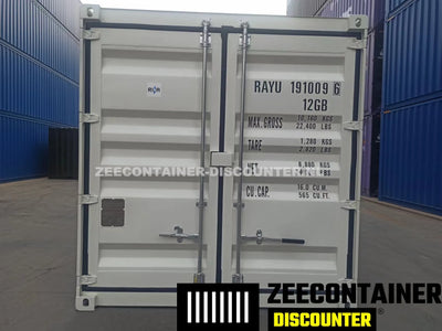 10ft Zeecontainer (Dry Van) – RAL 9010 Wit – Nieuw (CSC) Zeecontainer Discounter