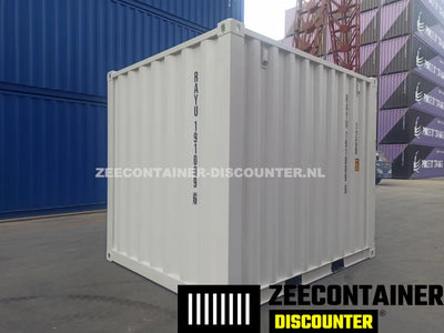 10ft Zeecontainer (Dry Van) – RAL 9010 Wit – Nieuw (CSC) Zeecontainer Discounter
