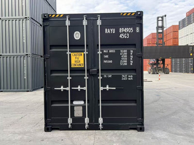 40ft High-Cube met 4 Zijdeuren – Zeecontainer RAL 9005 – Nieuw (CSC) Zeecontainer Discounter