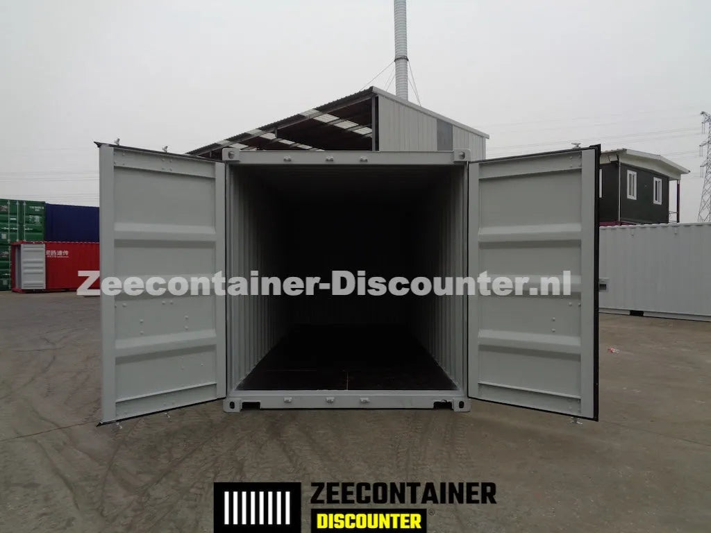 20ft Zeecontainer (Dry Van) – RAL 7035 Lichtgrijs – Nieuw Zeecontainer Discounter