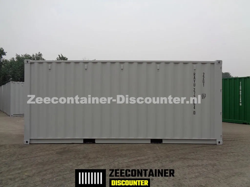 20ft Zeecontainer (Dry Van) – RAL 7035 Lichtgrijs – Nieuw Zeecontainer Discounter