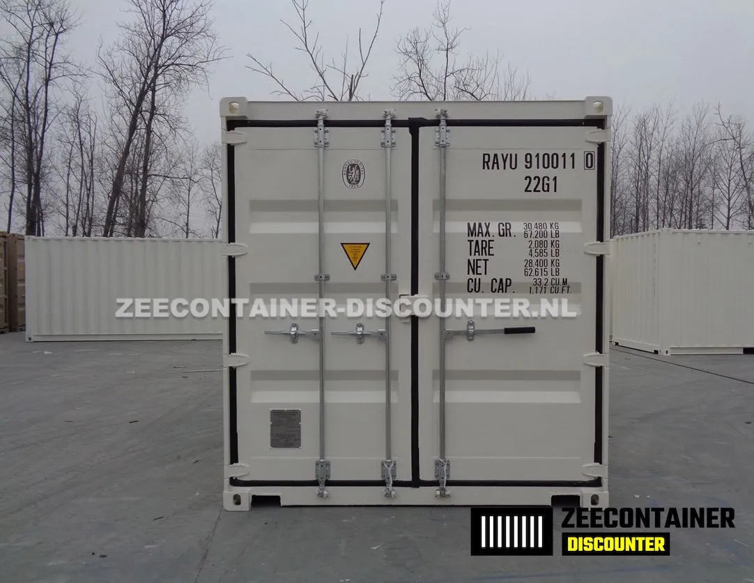 20ft Zeecontainer (Dry Van) – RAL 9010 Zuiver wit – Nieuw Zeecontainer Discounter