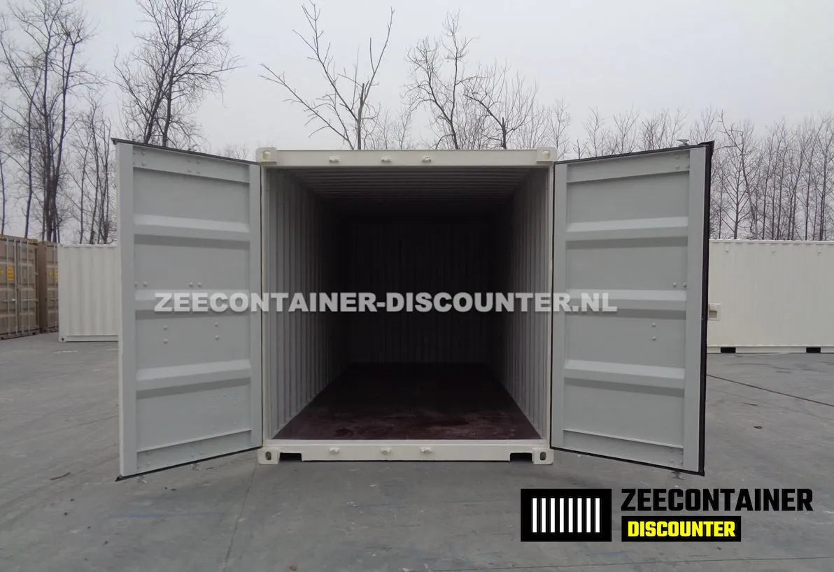 20ft Zeecontainer (Dry Van) – RAL 9010 Zuiver wit – Nieuw Zeecontainer Discounter