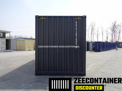 20ft High-Cube Zeecontainer – RAL 7016 Antracietgrijs – Nieuw (CSC) Zeecontainer Discounter