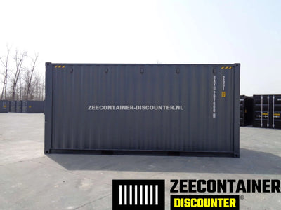 20ft High-Cube Zeecontainer – RAL 7016 Antracietgrijs – Nieuw (CSC) Zeecontainer Discounter