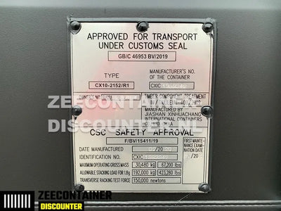 20ft High-Cube Zeecontainer – RAL 6007 Groen – Nieuw (CSC) - Zeecontainer Discounter