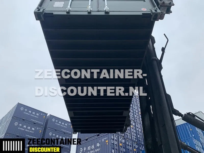 20ft High-Cube Zeecontainer – RAL 6007 Groen – Nieuw (CSC) - Zeecontainer Discounter