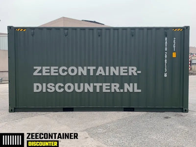 20ft High-Cube Zeecontainer – RAL 6007 Groen – Nieuw (CSC) - Zeecontainer Discounter