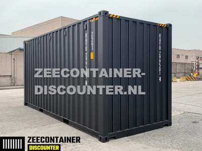 20ft High-Cube Zeecontainer – RAL 9005 Zwart – Nieuw (CSC) - Zeecontainer Discounter