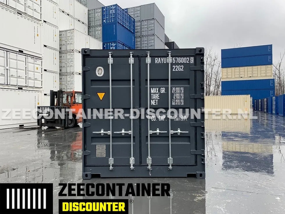 20ft Open-Side (FSA) Zeecontainer  – RAL 7016 Grijs – Nieuw (CSC) Zeecontainer Discounter