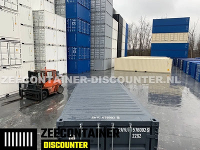 20ft Open-Side (FSA) Zeecontainer  – RAL 7016 Grijs – Nieuw (CSC) Zeecontainer Discounter