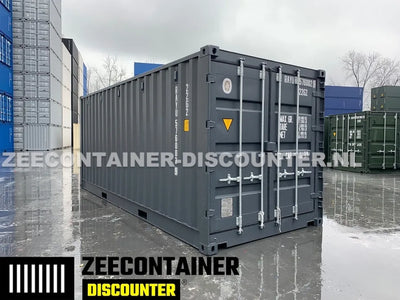 20ft Open-Side (FSA) Zeecontainer  – RAL 7016 Grijs – Nieuw (CSC) Zeecontainer Discounter