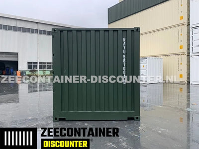 20ft Open-Side (FSA) Zeecontainer  – RAL 6007 Groen – Nieuw (CSC) - Zeecontainer Discounter