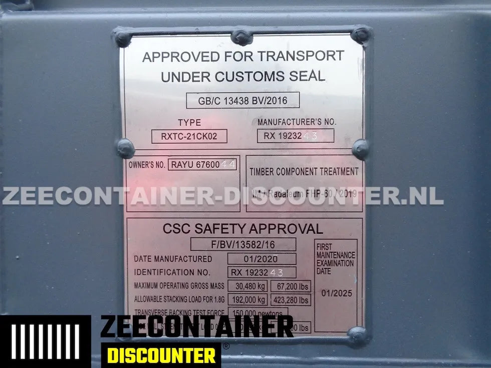 20ft High-Cube Open-Side (HC-FSA) – Zeecontainer RAL 7016 – Nieuw (CSC) Zeecontainer Discounter