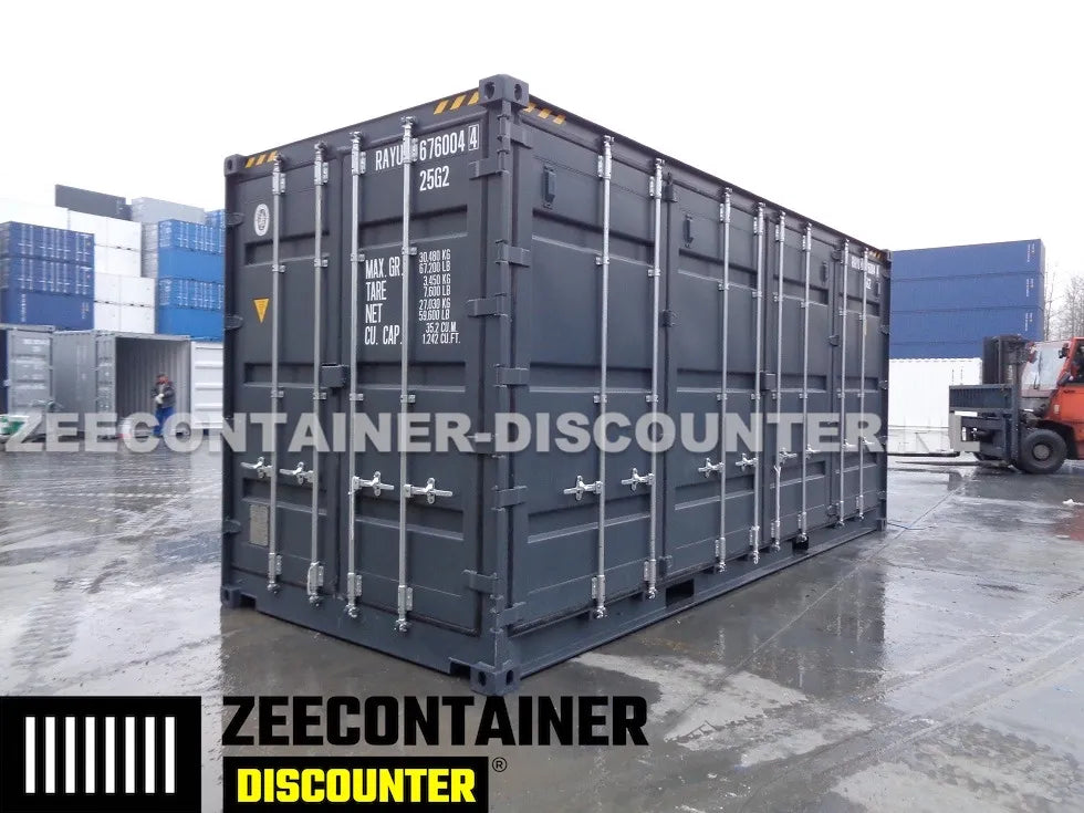 20ft High-Cube Open-Side (HC-FSA) – Zeecontainer RAL 7016 – Nieuw (CSC) Zeecontainer Discounter