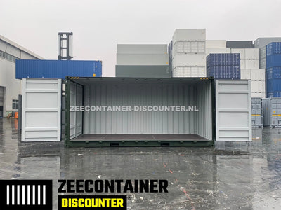 20ft High-Cube Open-Side (HC-FSA) – Zeecontainer RAL 7016 – Nieuw (CSC) Zeecontainer Discounter