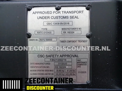 20ft High-Cube Open-Side Zeecontainer (HC-FSA) – RAL 9005 Zwart – Nieuw (CSC) - Zeecontainer Discounter