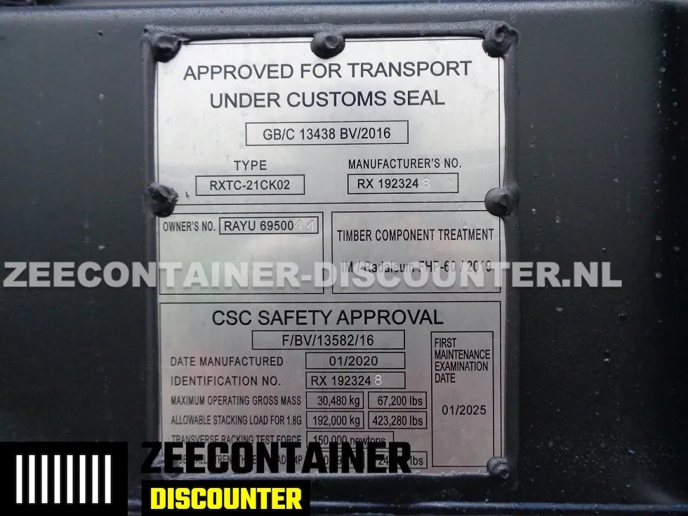 20ft High-Cube Open-Side Zeecontainer (HC-FSA) – RAL 9005 Zwart – Nieuw (CSC) - Zeecontainer Discounter