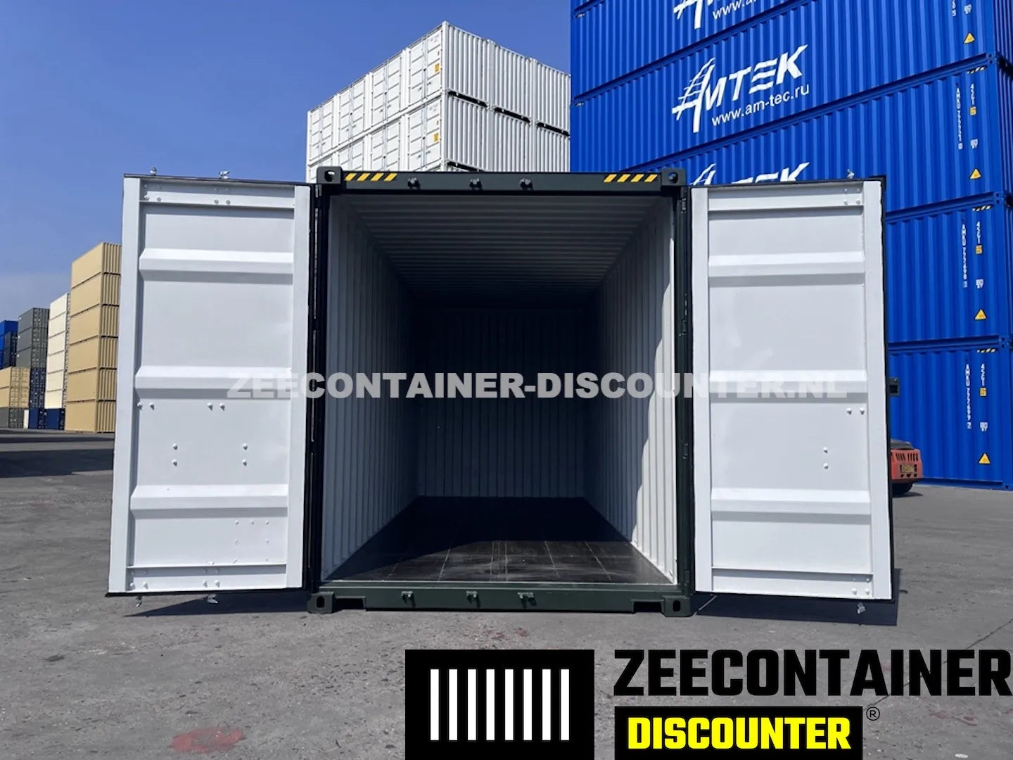 20ft High-Cube Zeecontainer – RAL 9005 Zwart – Nieuw (CSC) - Zeecontainer Discounter