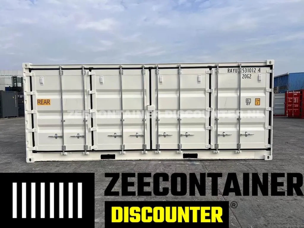 20ft Low-Cube Open-Side Zeecontainer (LC-FSA) – RAL 5010 Blauw – Nieuw (CSC) - Zeecontainer Discounter