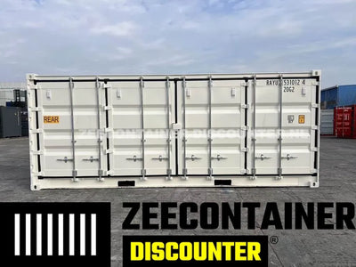 20ft Low-Cube Open-Side Zeecontainer (LC-FSA) – RAL 5010 Blauw – Nieuw (CSC) - Zeecontainer Discounter