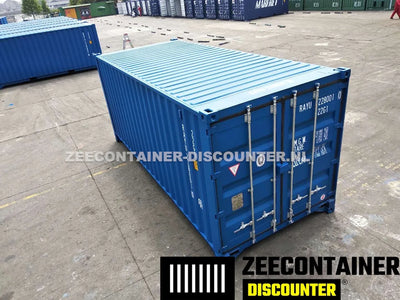 20ft Low-Cube Zeecontainer – RAL 5010 Blauw – Nieuw (CSC) - Zeecontainer Discounter