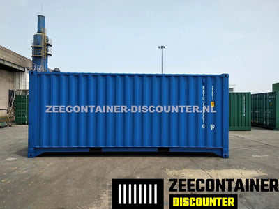 20ft Low-Cube Zeecontainer – RAL 5010 Blauw – Nieuw (CSC) - Zeecontainer Discounter