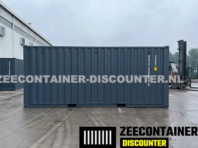 20ft Zeecontainer met 3 Zijdeuren – RAL 7016 Antracietgrijs – Nieuw (CSC) - Zeecontainer Discounter