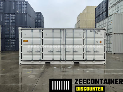 20ft Open-Side (FSA) Zeecontainer  – RAL 9010 Wit – Nieuw (CSC) Zeecontainer Discounter