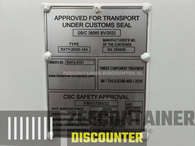 20ft Verhuiscontainer (Dry Van) – RAL 9010 Zuiver wit – Nieuw (CSC) Zeecontainer Discounter