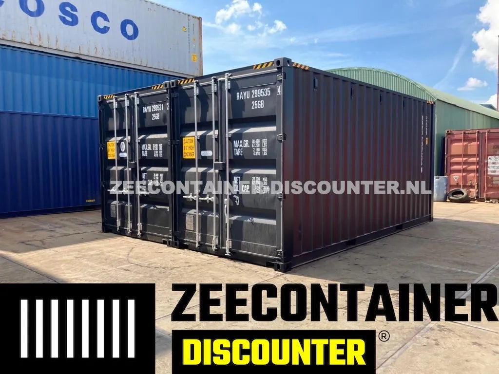 2× 20ft Zeecontainer Garagebox/Loods – Maatwerk Zeecontainer Discounter