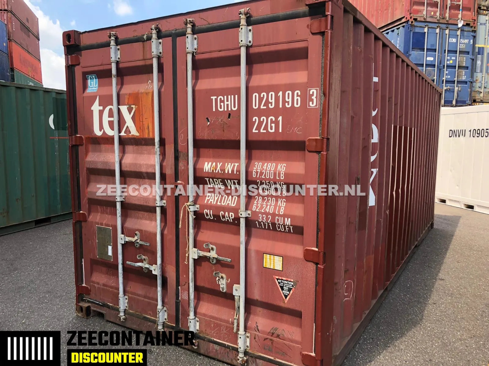 20ft Gebruikte Zeecontainer (dry-van) – Kwaliteit A (CSC) - Zeecontainer Discounter