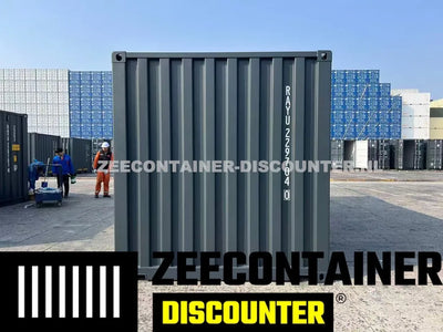 20ft met 2 zijdoorgangen (elk dubbeldeurs) - RAL 7016 – Nieuw (CSC) - Zeecontainer Discounter
