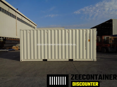 20ft Zeecontainer met 4 Zijdeuren – RAL 9010 Zwart – Nieuw (CSC) - Zeecontainer Discounter