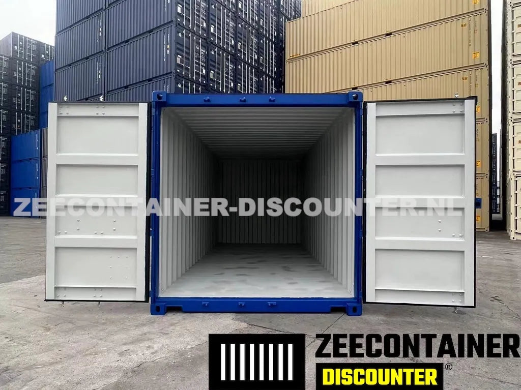 20ft Stalen Vloer Zeecontainer – RAL 7016 Antracietgrijs – Nieuw (CSC) - Zeecontainer Discounter