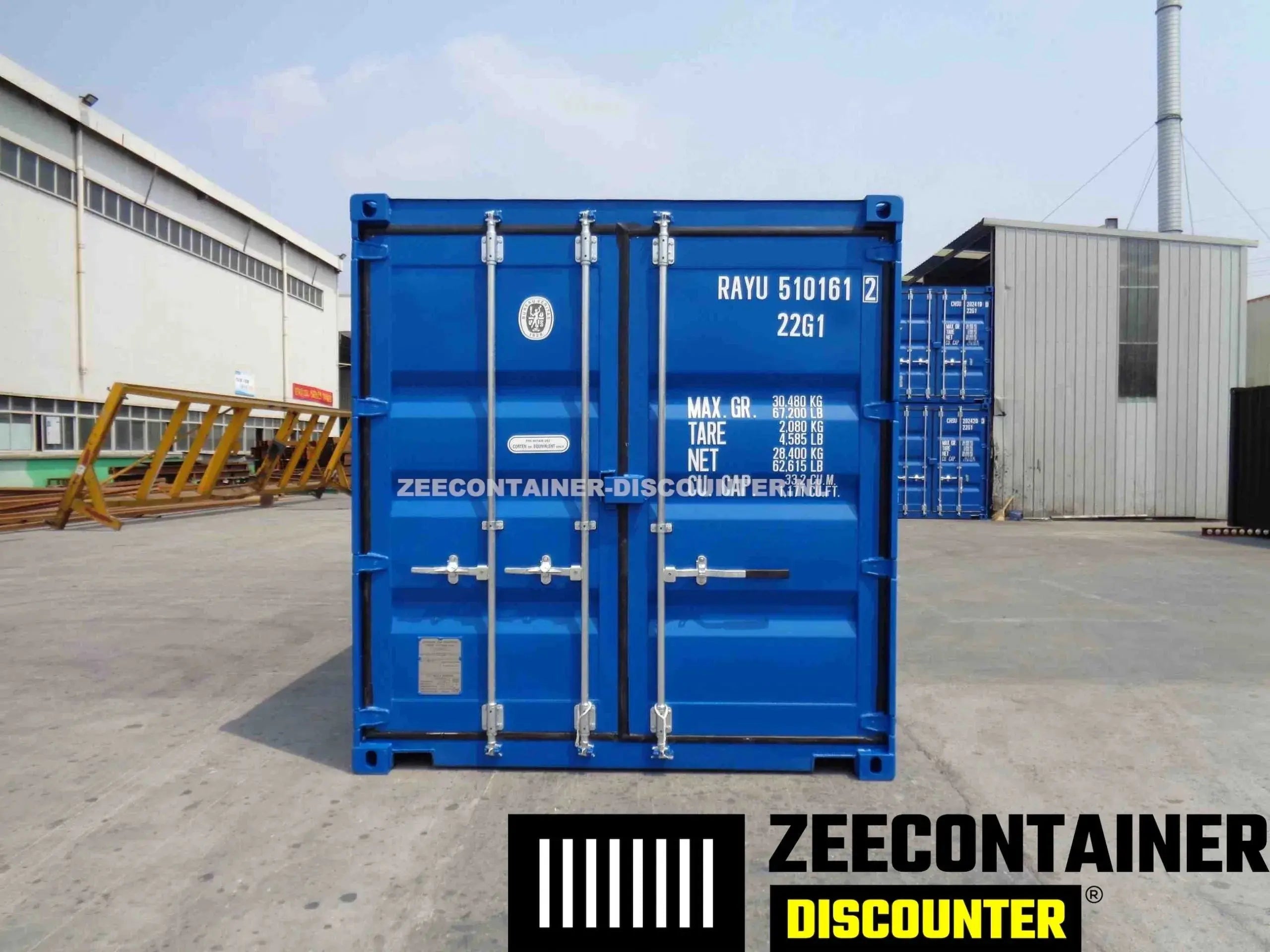 20ft Zeecontainer (Dry Van) – RAL 5010 Blauw – Nieuw Zeecontainer Discounter