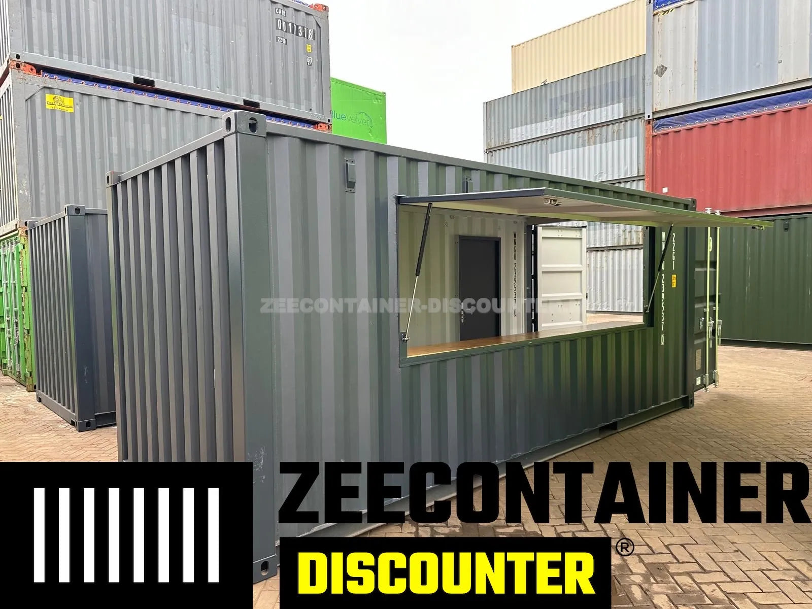 Modificatie: Uitgifte Luik in Container Monteren Zeecontainer Discounter