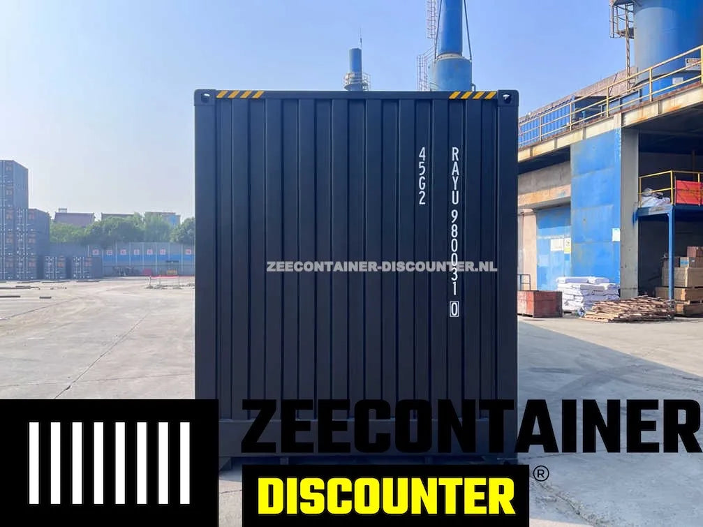 40ft High-Cube Open-Side (HC-FSA) –  Zeecontainer RAL 9005 – Nieuw (CSC) Zeecontainer Discounter