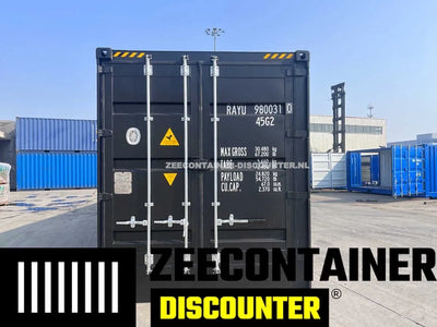40ft High-Cube Open-Side (HC-FSA) –  Zeecontainer RAL 9005 – Nieuw (CSC) Zeecontainer Discounter