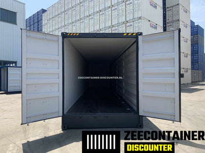 40ft High-Cube Open-Side (HC-FSA) –  Zeecontainer RAL 7016 – Nieuw (CSC) - Zeecontainer Discounter