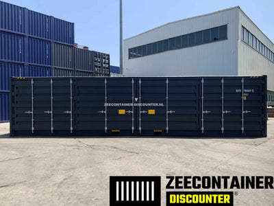 40ft High-Cube Open-Side (HC-FSA) –  Zeecontainer RAL 7016 – Nieuw (CSC) - Zeecontainer Discounter