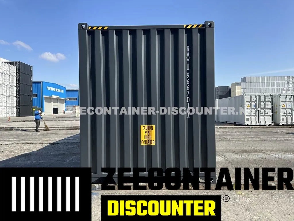 40ft High-Cube met 6 Compartimenten – Zeecontainer RAL 7016 – Nieuw (CSC) - Zeecontainer Discounter