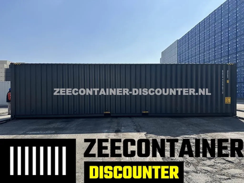 40ft High-Cube met 6 Compartimenten – Zeecontainer RAL 7016 – Nieuw (CSC) - Zeecontainer Discounter
