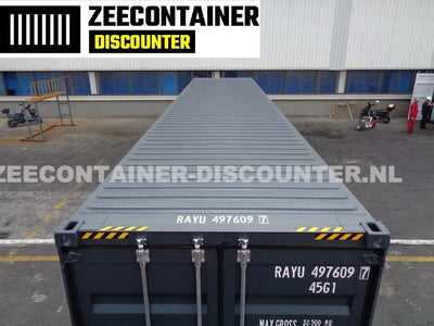 40ft High-Cube Zeecontainer – RAL 7016 Antracietgrijs – Nieuw (CSC) - Zeecontainer Discounter