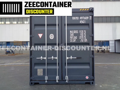 40ft High-Cube Zeecontainer – RAL 7016 Antracietgrijs – Nieuw (CSC) - Zeecontainer Discounter