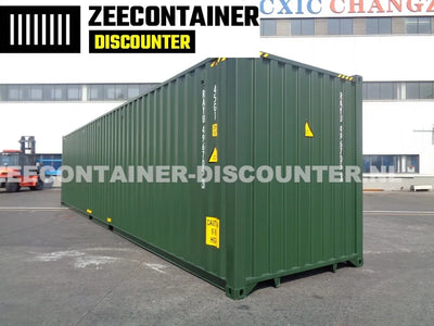 40ft High-Cube Zeecontainer – RAL 6007 Groen – Nieuw (CSC) - Zeecontainer Discounter
