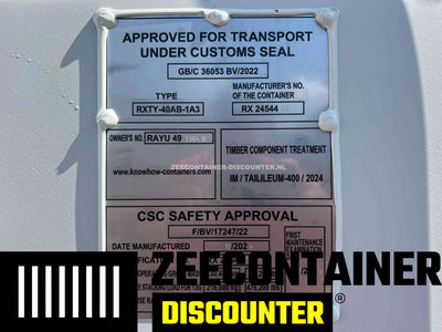 40ft High-Cube Zeecontainer – RAL 7035 Lichtgrijs – Nieuw (CSC) - Zeecontainer Discounter